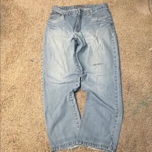 Vintage baggy distressed Light Blue Denim Jeans